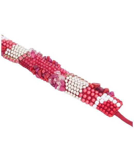 Isabel Marant Red Bracelet Leather