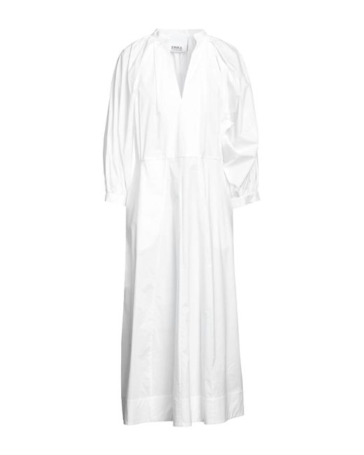 Vestido Midi Erika Cavallini Semi Couture de color White