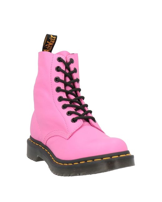 Dr. Martens Pink Ankle Boots Leather
