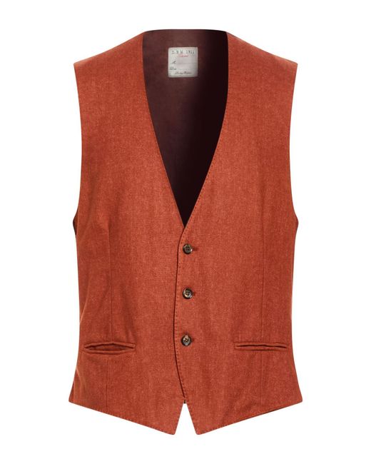 L.b.m. 1911 Tan Tailored Vest Wool, Polyester for men