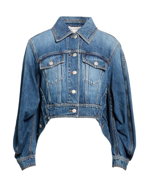 McQueen Blue Denim Outerwear Cotton