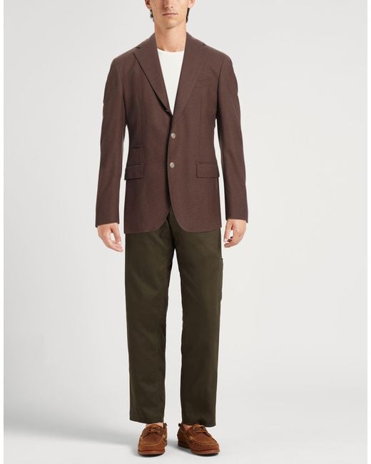 Eleventy Brown Blazer Wool for men