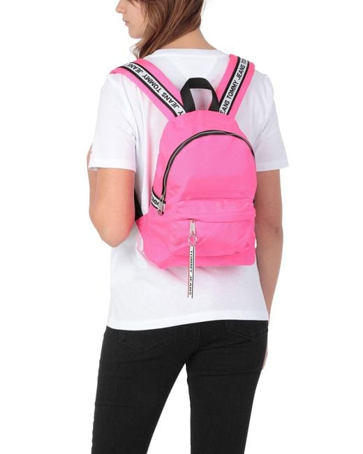 tommy hilfiger pink backpack