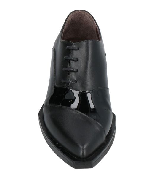 LE BOHÉMIEN Black Lace-Up Shoes Calfskin
