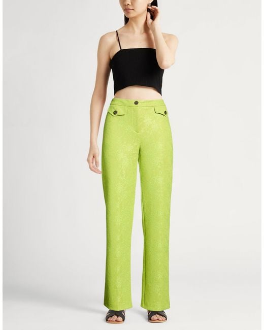 Liu Jo Green Pants Polyester, Polyamide, Elastane