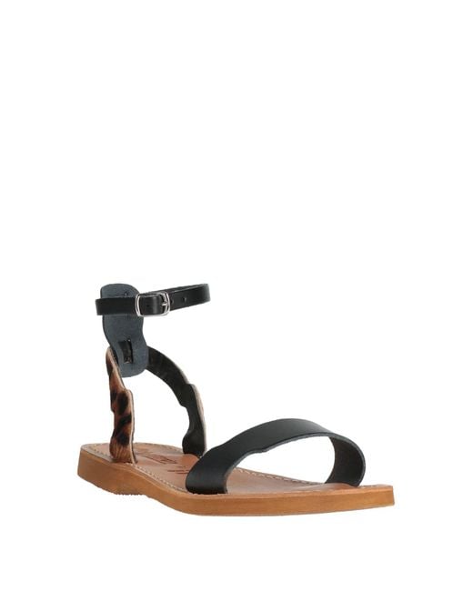 STELLA D'OTRANTO Black Sandals Cowhide