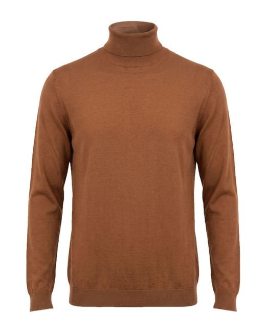 Lardini Brown Turtleneck for men