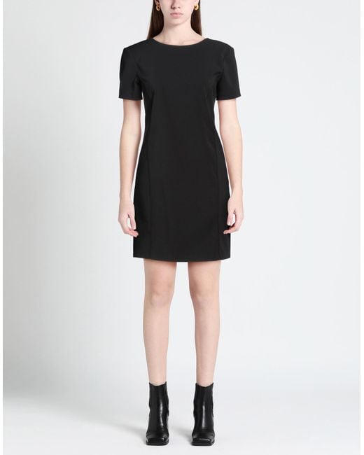 Patrizia Pepe Black Mini Dress Polyester, Elastane