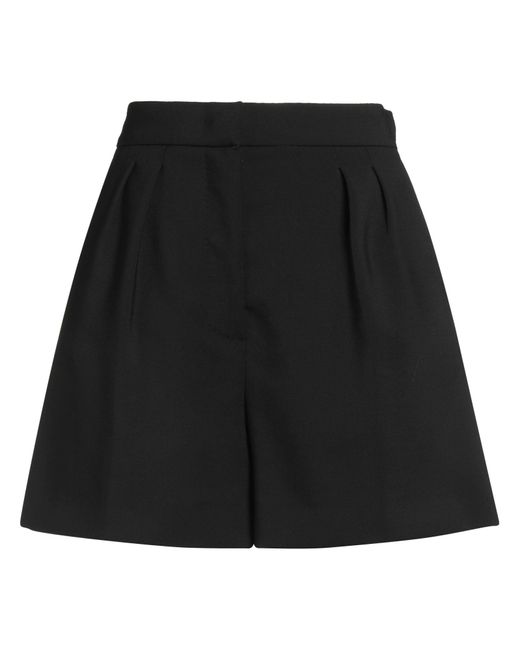 Max Mara Black Shorts & Bermuda Shorts Virgin Wool, Elastane