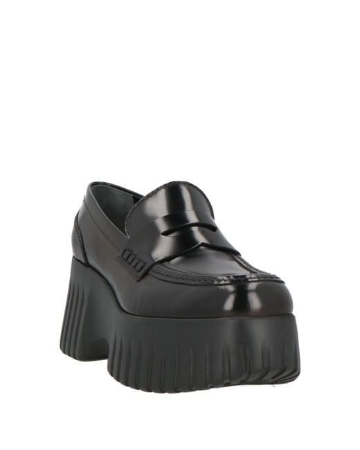 Hogan Black Loafers Leather