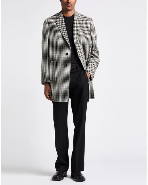 Thom Browne Gray Coat Wool for men