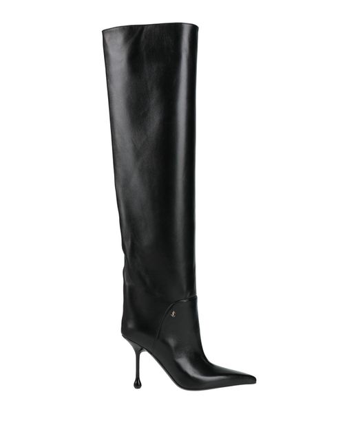 Jimmy Choo Black Boot Leather