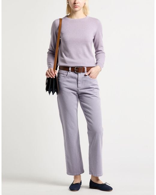 Brunello Cucinelli Purple Lilac Pants Cotton