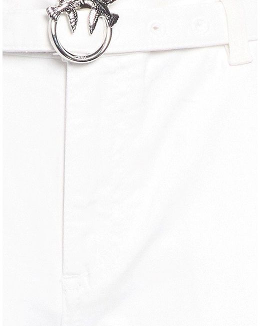Pinko White Pants Cotton, Elastane