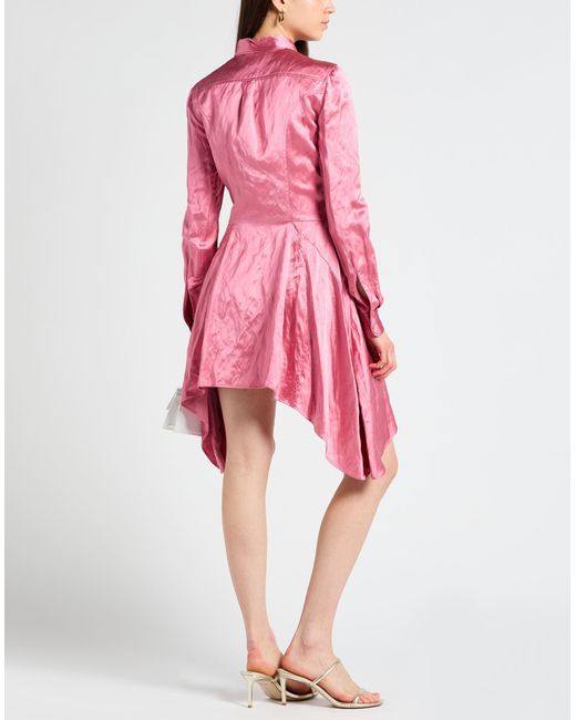 Moschino Pink Couture Mini Dress Viscose, Metallic Fiber, Cotton