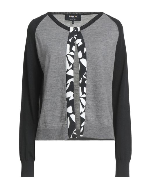 Paule Ka Black Cardigan Wool, Viscose, Polyamide, Polyester