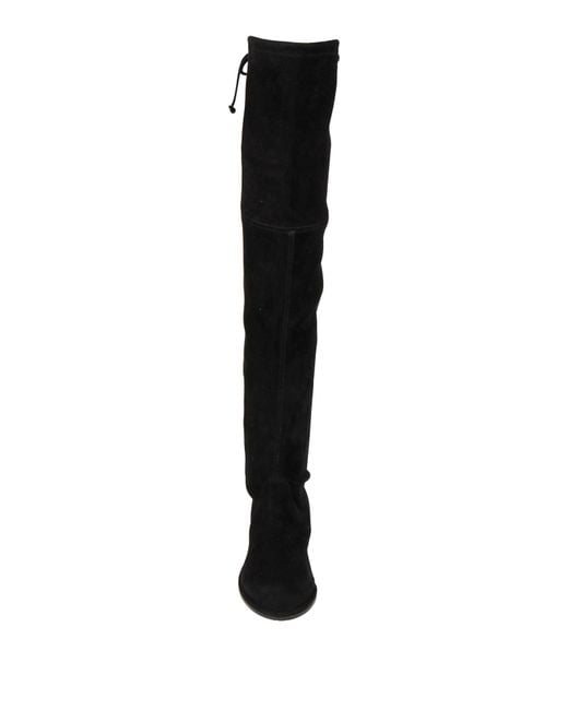 Stuart Weitzman Black Boot Leather