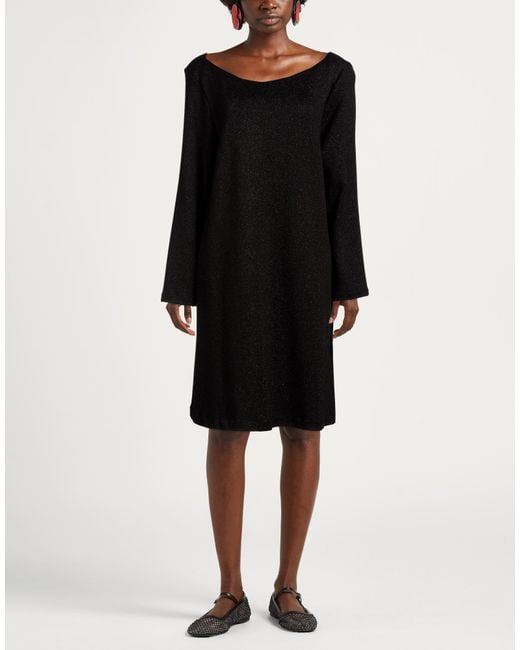 Caliban Black Mini Dress Polyester, Viscose, Polyamide