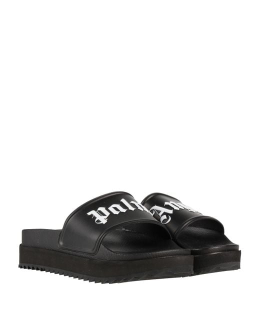 Palm Angels Black Sandals Textile Fibers