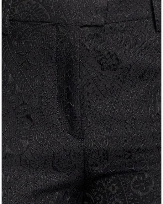 Etro Black Pants Viscose, Polyester, Cotton, Elastane