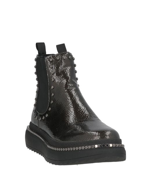Inuovo Black Ankle Boots Textile Fibers