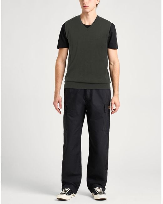 Brooksfield Green Dark Sweater Virgin Wool for men