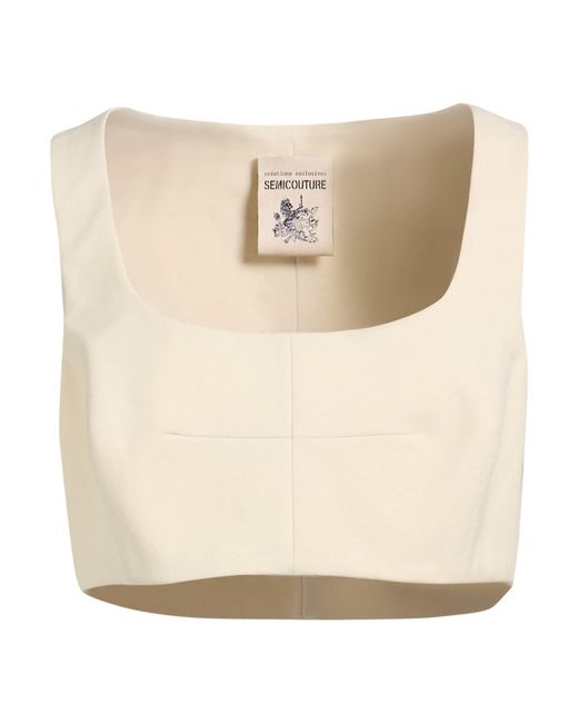 Semicouture Natural Top Polyester, Viscose, Elastane