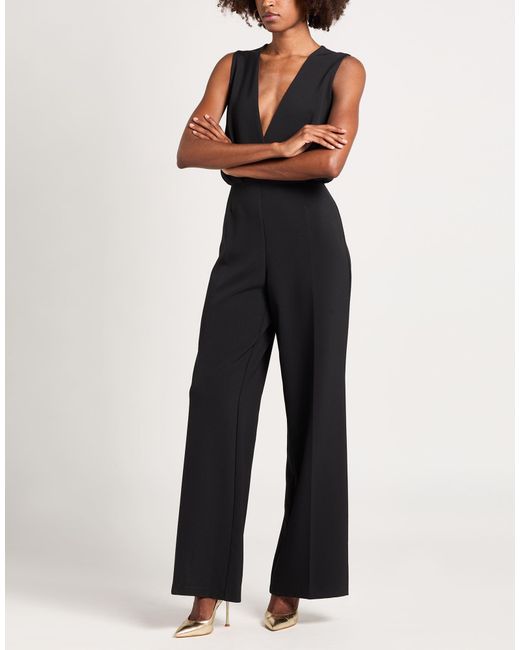 Kaos Black Jumpsuit Polyester, Elastane