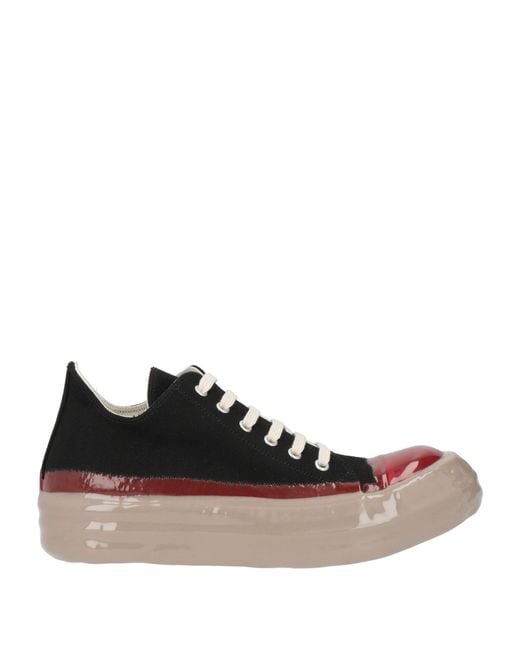 Rick Owens Black Sneakers Textile Fibers