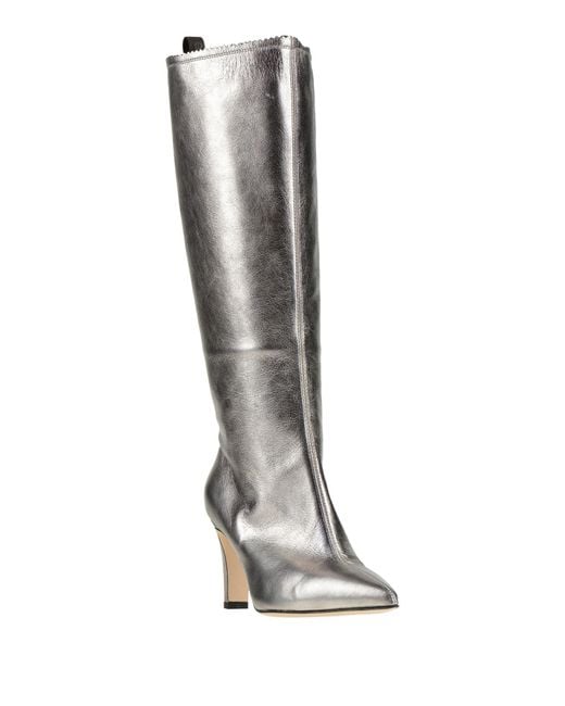 Ame White Boot Leather