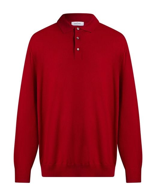 Gran Sasso Red Sweater Virgin Wool for men