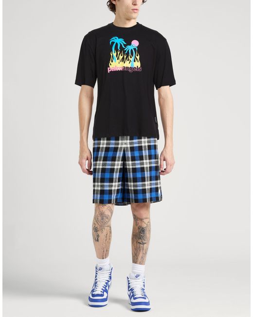 Palm Angels Black T-Shirt Cotton for men