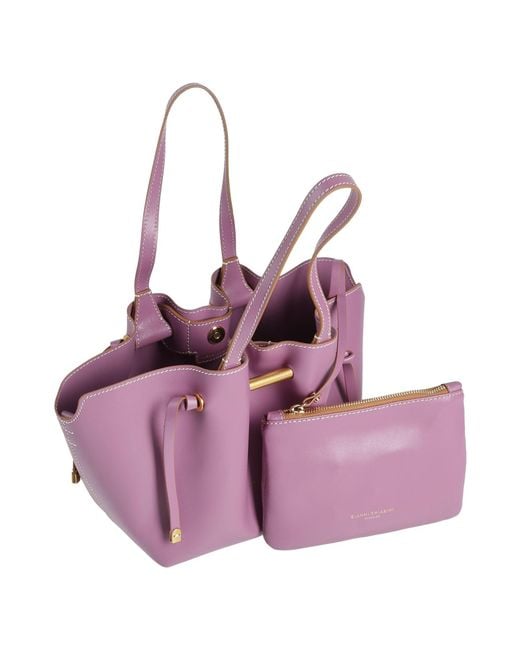 Gianni Chiarini Purple Handbag Leather