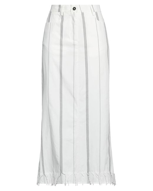 Masnada White Midi Skirt
