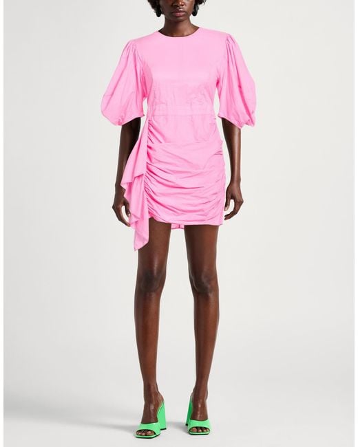 RHODE Pink Mini Dress Cotton