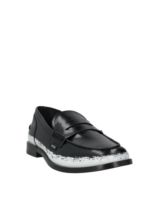 MSGM Black Loafers Leather