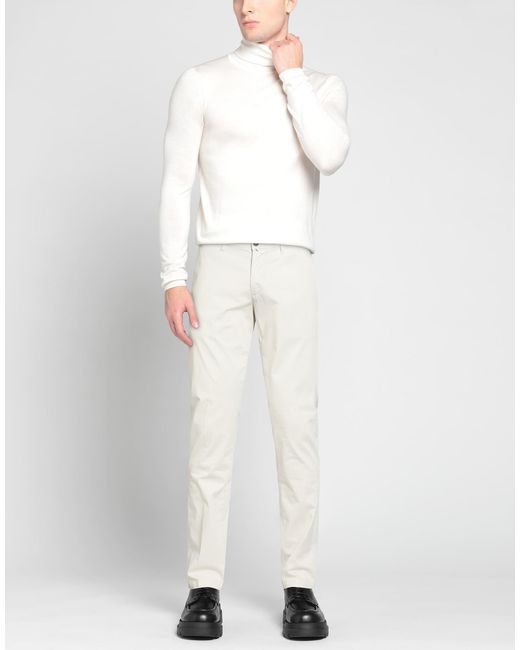 Avignon White Pants Cotton, Elastane for men