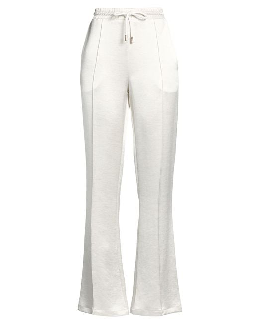 J.W. Anderson White Ivory Pants Triacetate, Polyester