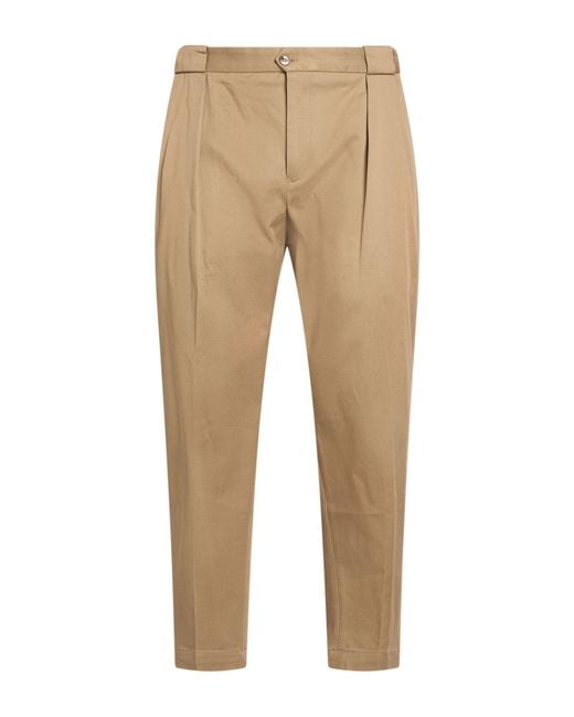L.b.m. 1911 Natural Taupe Pants Cotton, Elastane for men