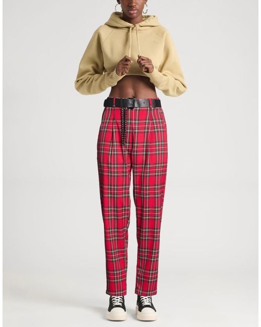 Dixie Red Pants Polyester, Viscose, Elastane