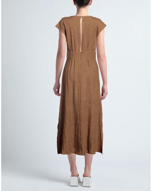 Maliparmi Brown Midi Dress