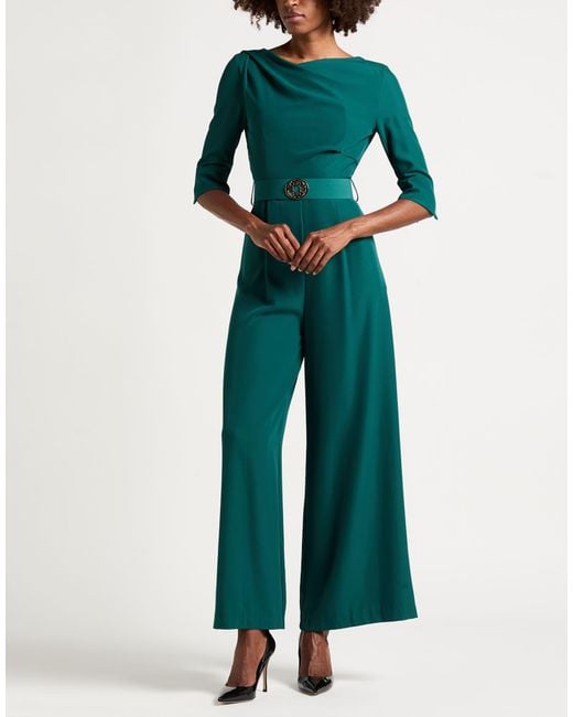 Rinascimento Green Dark Jumpsuit Polyester, Elastane