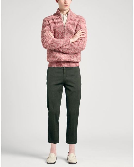 Boglioli Green Pants Cotton, Elastane for men