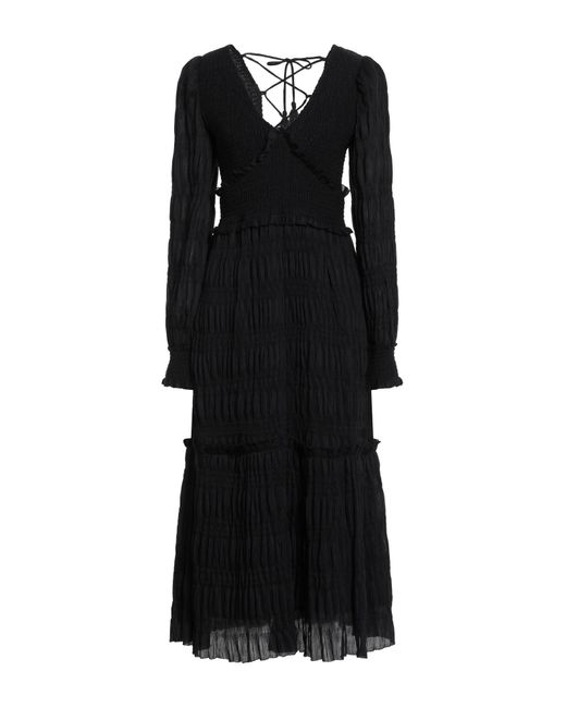 Sea Black Midi Dress