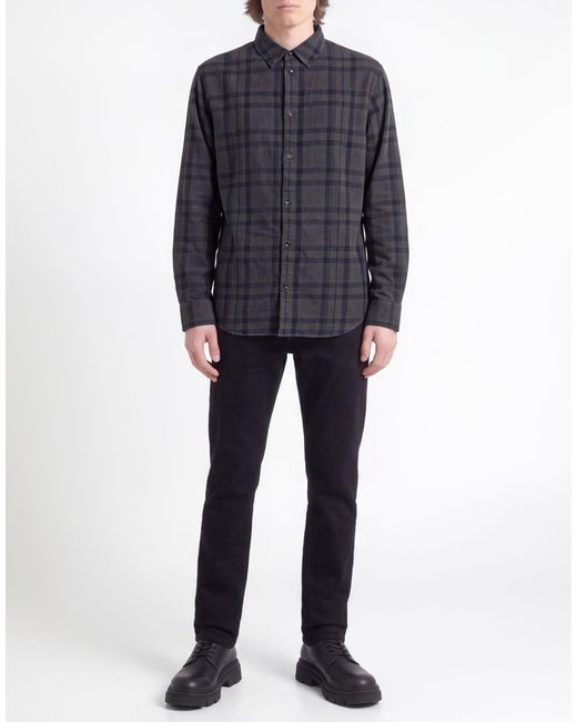 Rag & Bone Blue Charcoal Shirt Polyester, Cotton for men