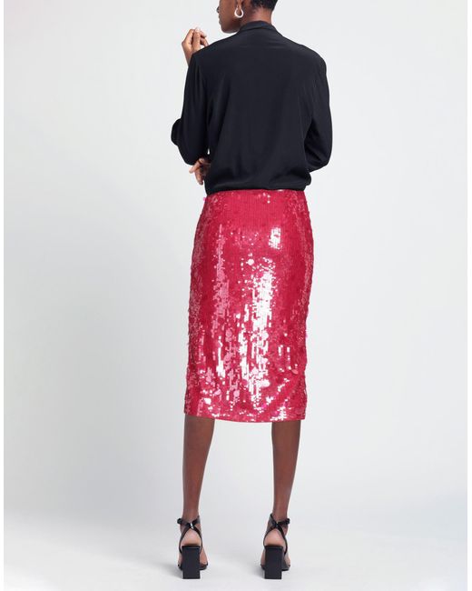 P.A.R.O.S.H. Red Midi Skirt