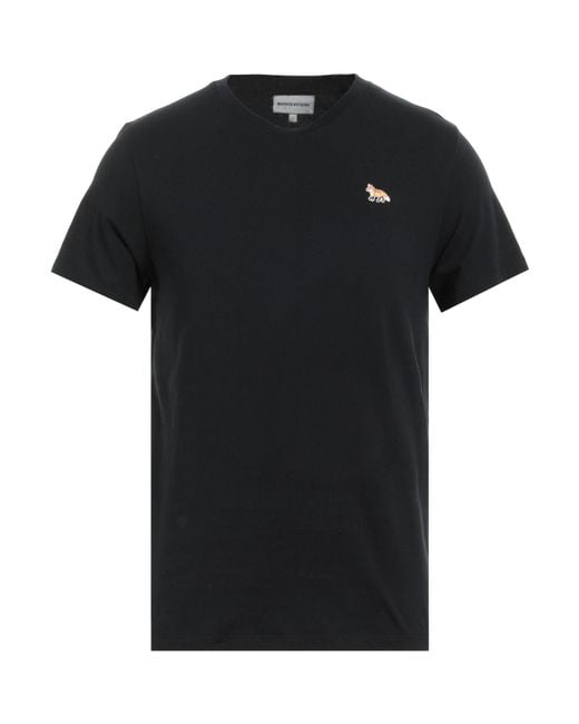 Maison Kitsuné Black T-Shirt Cotton for men