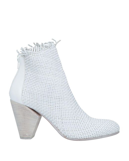 Strategia White Ankle Boots