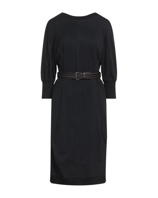 Brunello Cucinelli Black Midi Dress