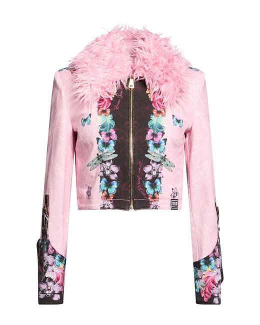 Versace Jeans Couture Pink Denim Outerwear Cotton, Elastane